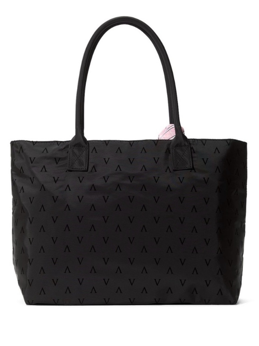 Victoria Secret Black Bag with Pink Scarf NWT - Picture 11 of 13
